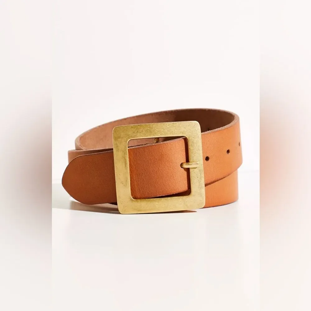 Free‎ People Squared Up Leather Belt M/L - Picture 2 of 5